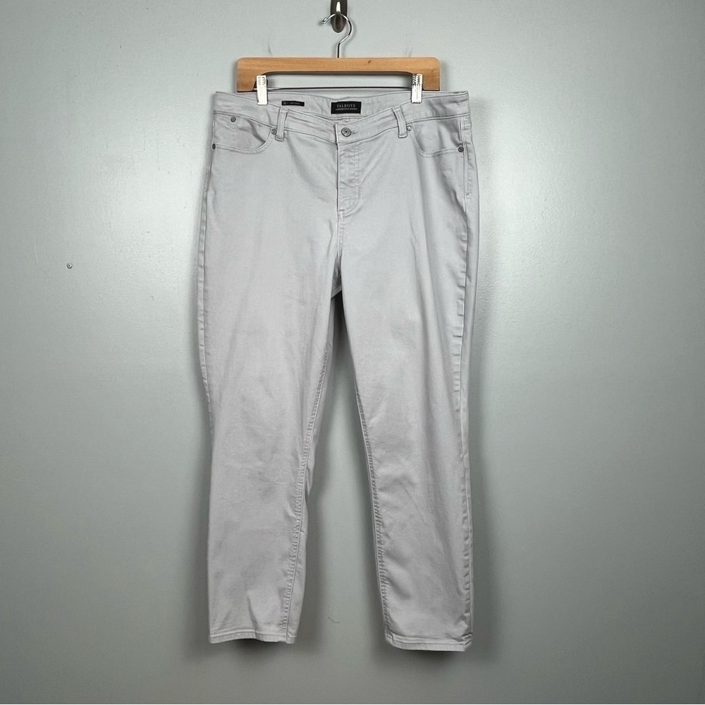 Talbots gray Flawless Five Pocket Slim Ankle denim jeans, size 16.